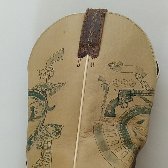 Ariat Mens Cowboy Western Boots Size 10 D Leather Beige Brown Green  10009583 - Picture 3 of 8